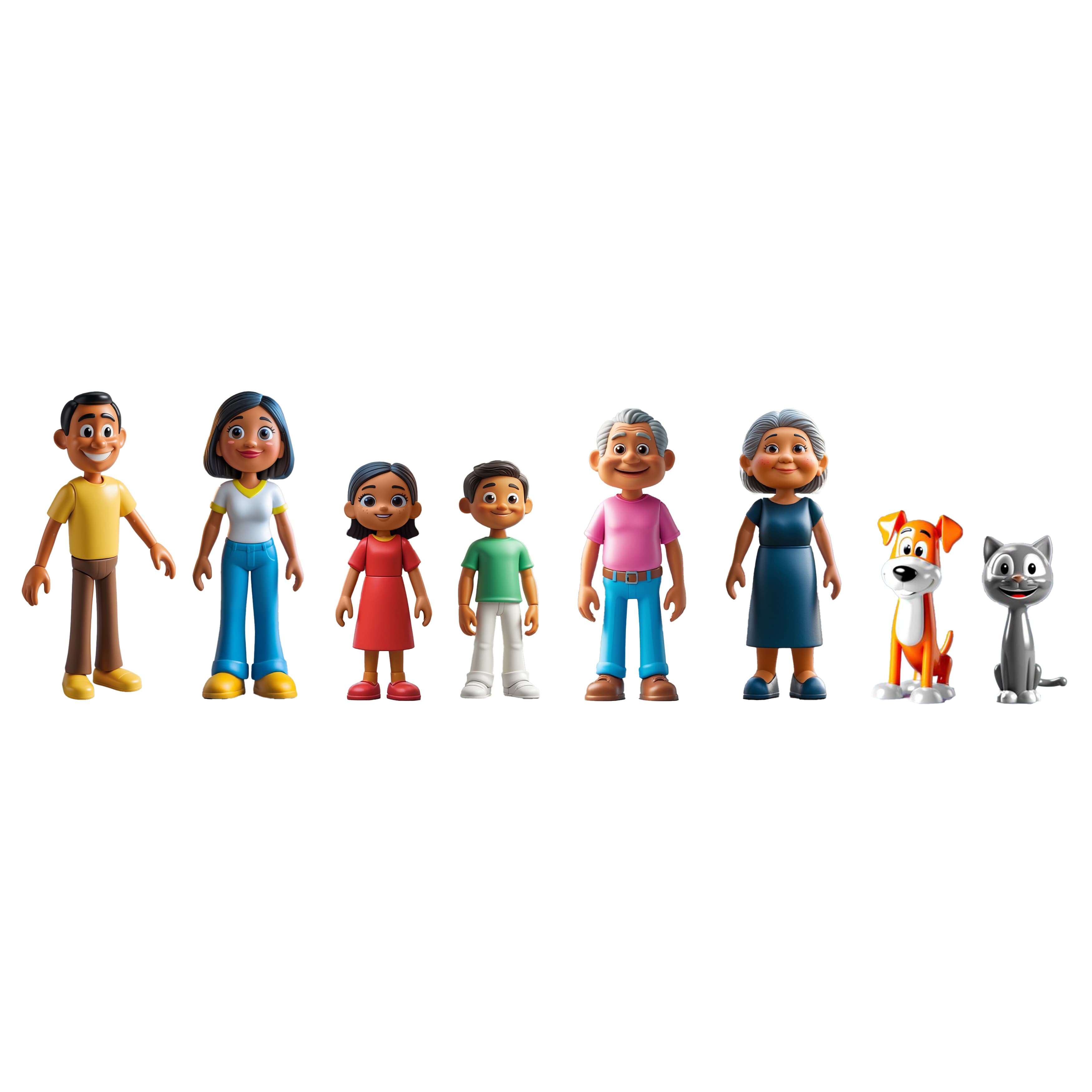 Familia de Figuras de piel morena
