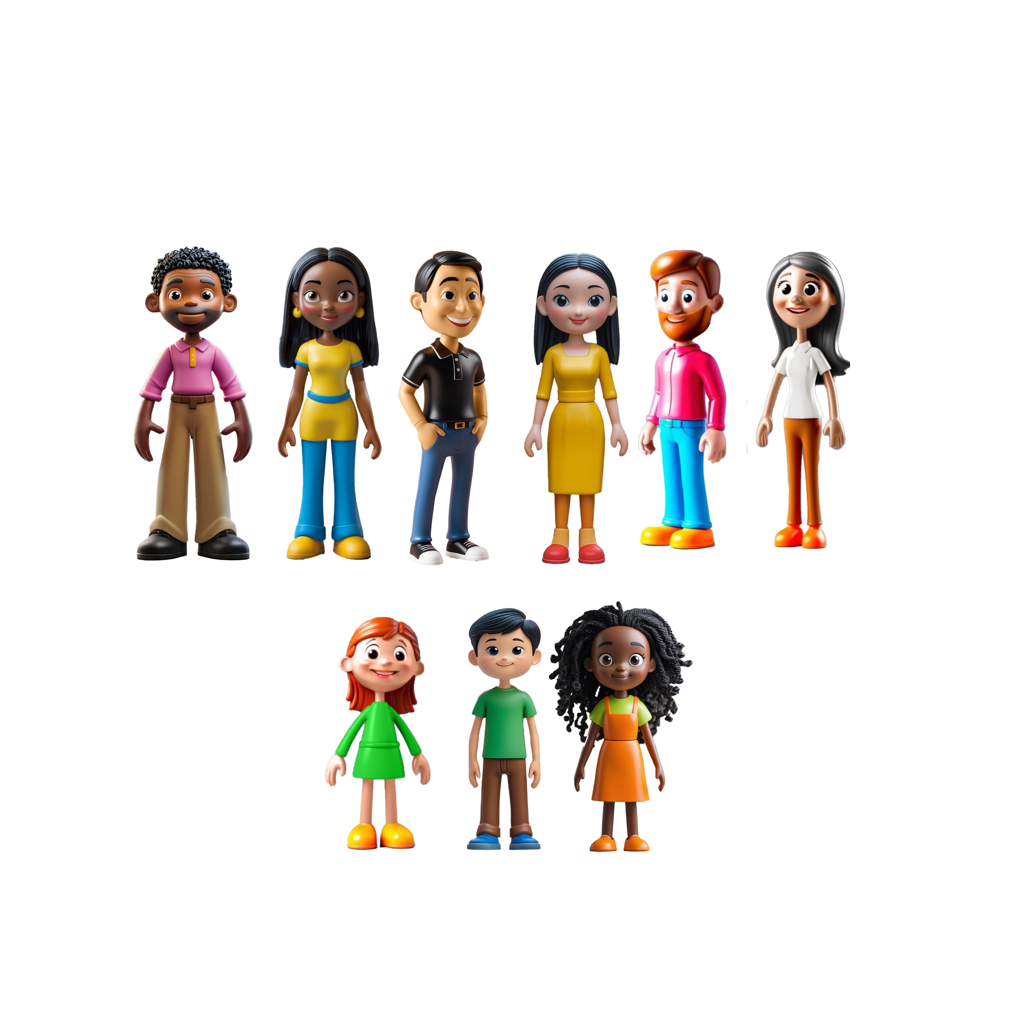 Familia de Figuras inclusiva y diversa