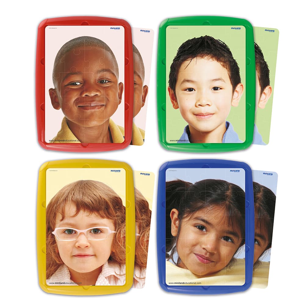 Set de 4 puzzles: Niños del mundo