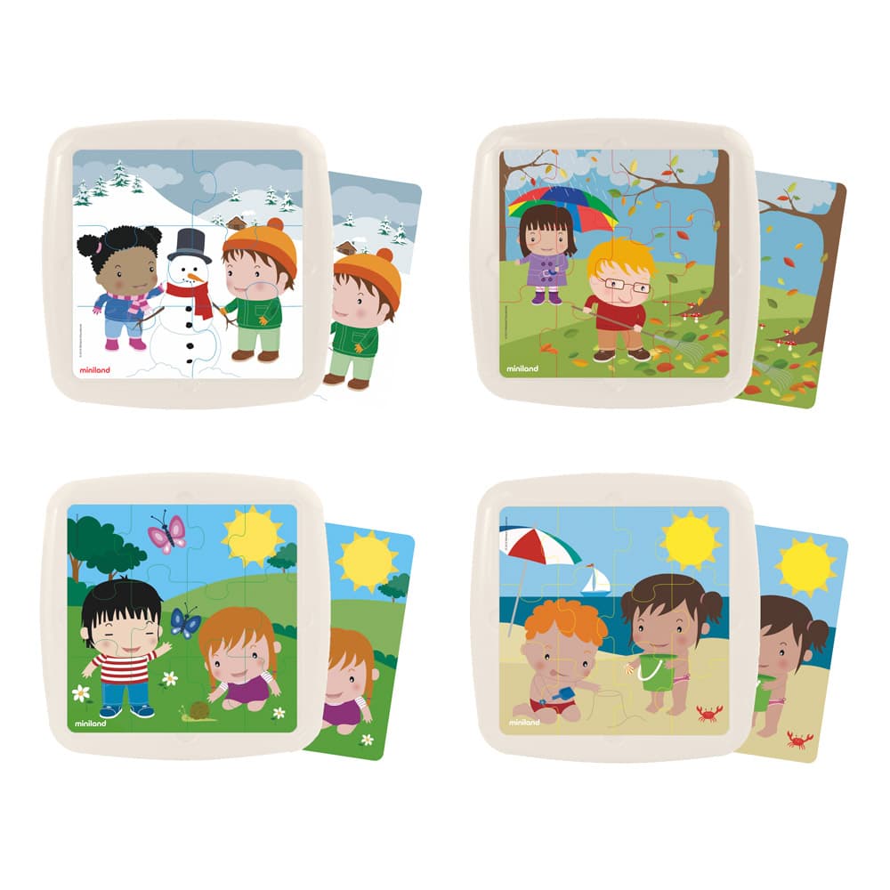 Set de 4 puzzles: Las estaciones del año
