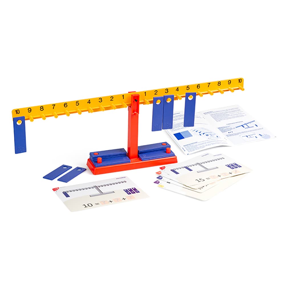 Set de actividades con guía para balanza numérica